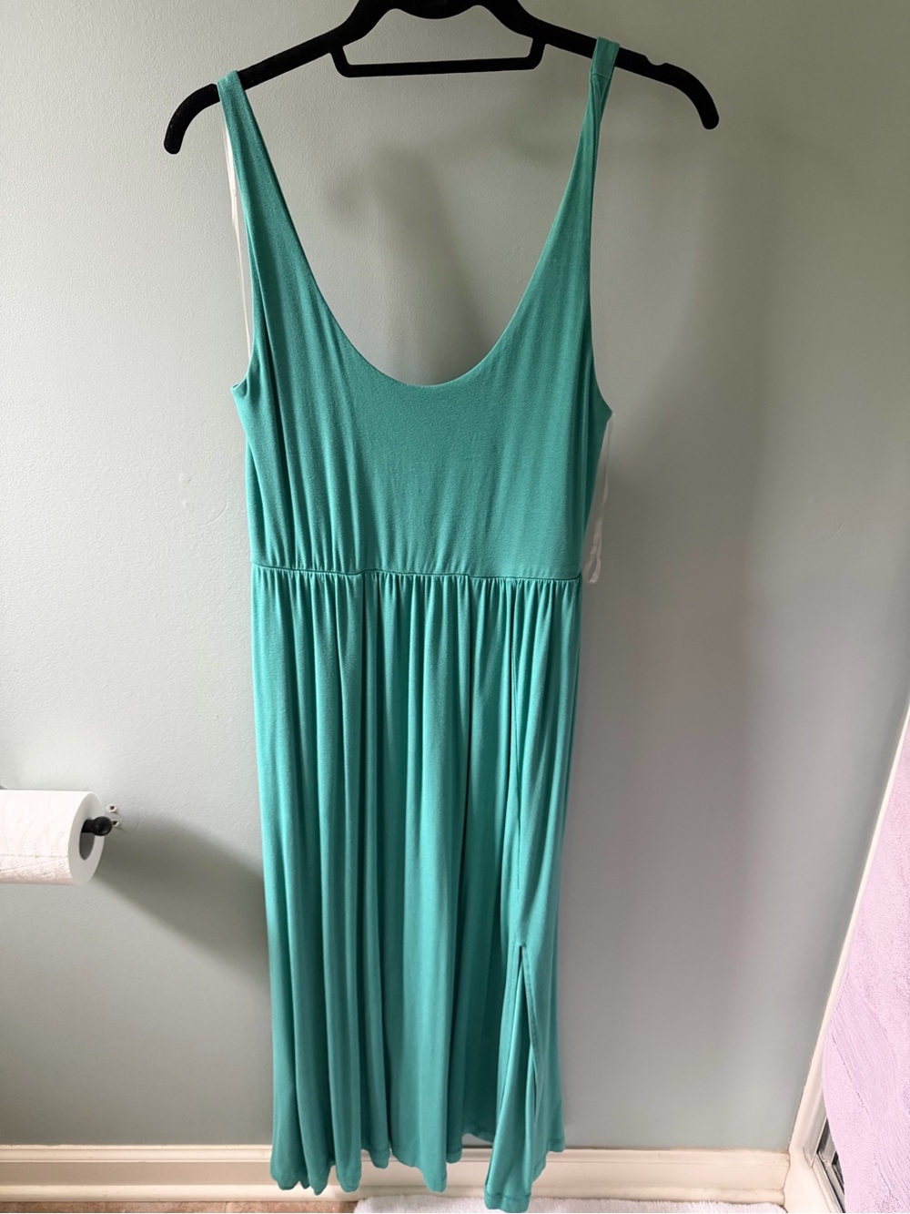 Teal Maxi Dress - Classic Scoop Neck